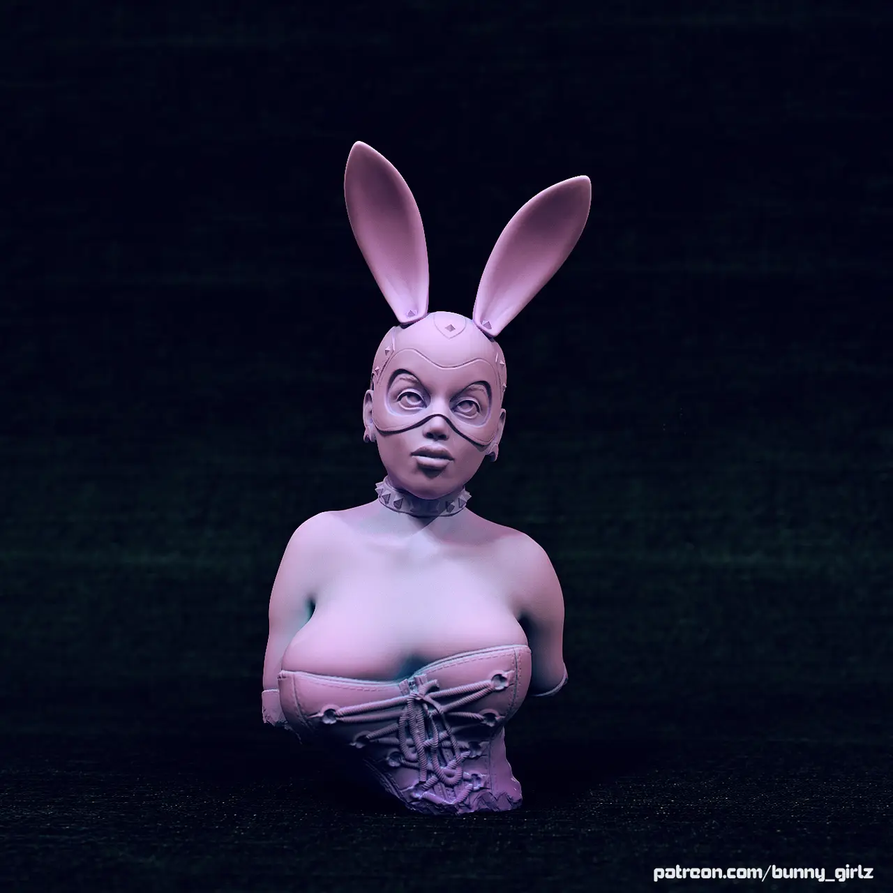 bdsm bunny girl Lara bust — modelo 3D