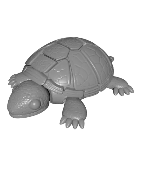 Adorable Articulated Turtle Fidget Toy — modelo 3D