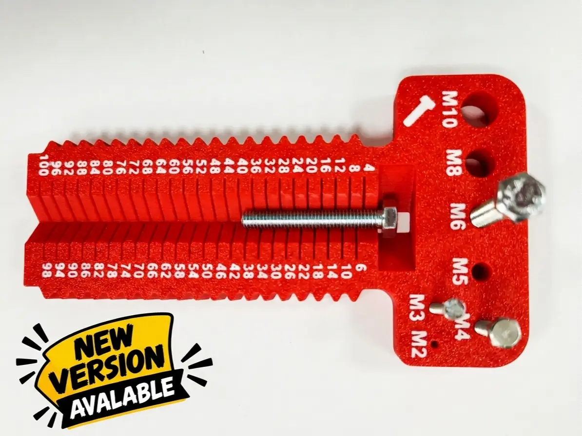 Herramienta para medir tornillos: M2-M10+L:4-100mm — modelo 3D