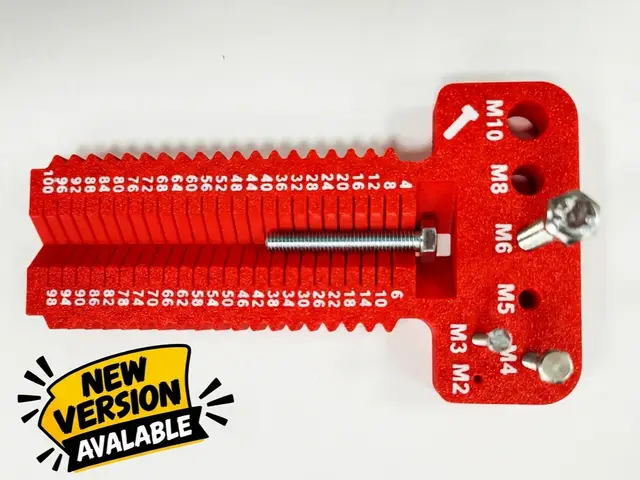 Herramienta para medir tornillos: M2-M10+L:4-100mm — modelo 3D
