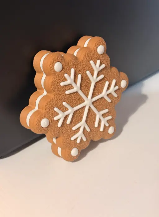 Christmas Gingerbread Snowflake Cookie No AMS — modelo 3D