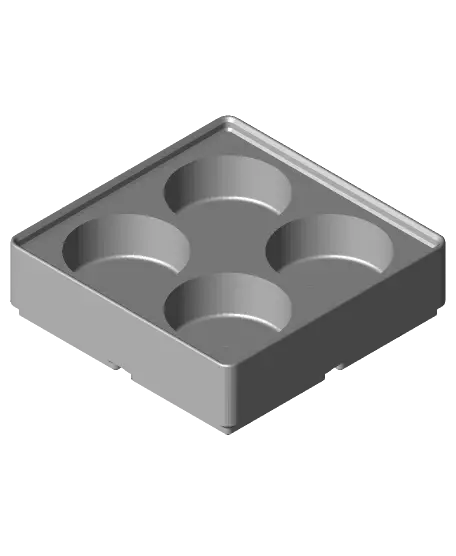 Gridfinity 4x D Battery Holder — modelo 3D