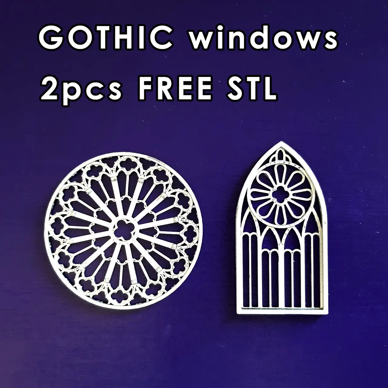 Gothic windows 2 PCS — modelo 3D