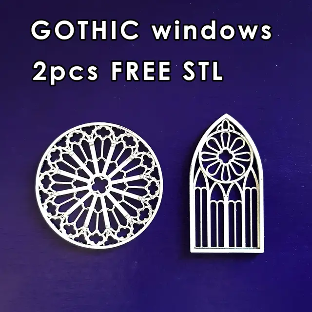 Gothic windows 2 PCS — modelo 3D