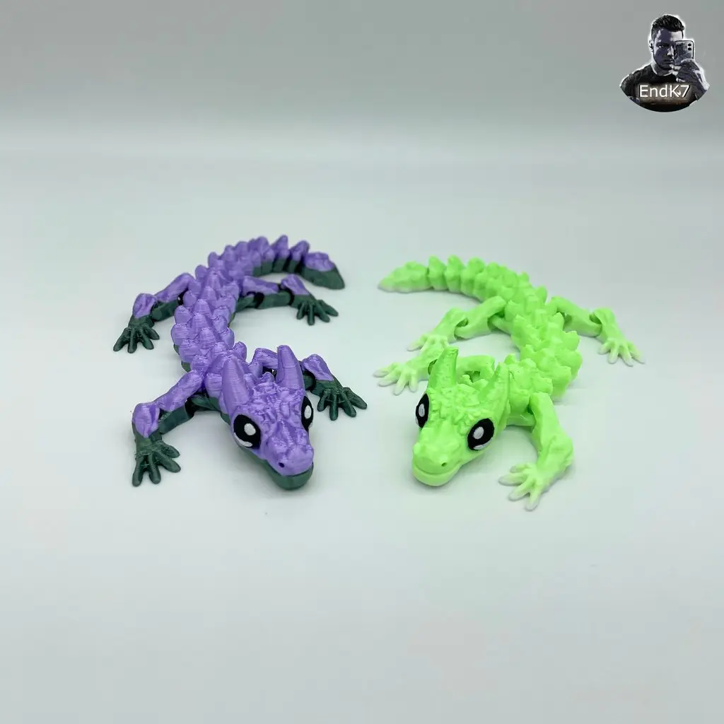 Baby Bull Dragon - Flexi - Print in Place - No Supports - Fantasy — modelo 3D
