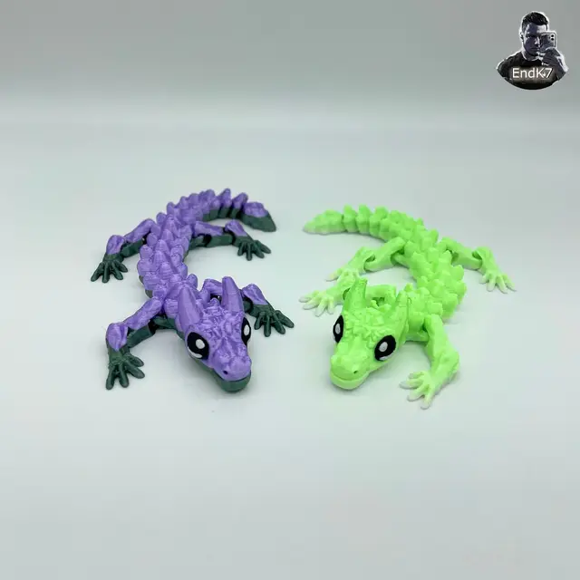Baby Bull Dragon - Flexi - Print in Place - No Supports - Fantasy — modelo 3D