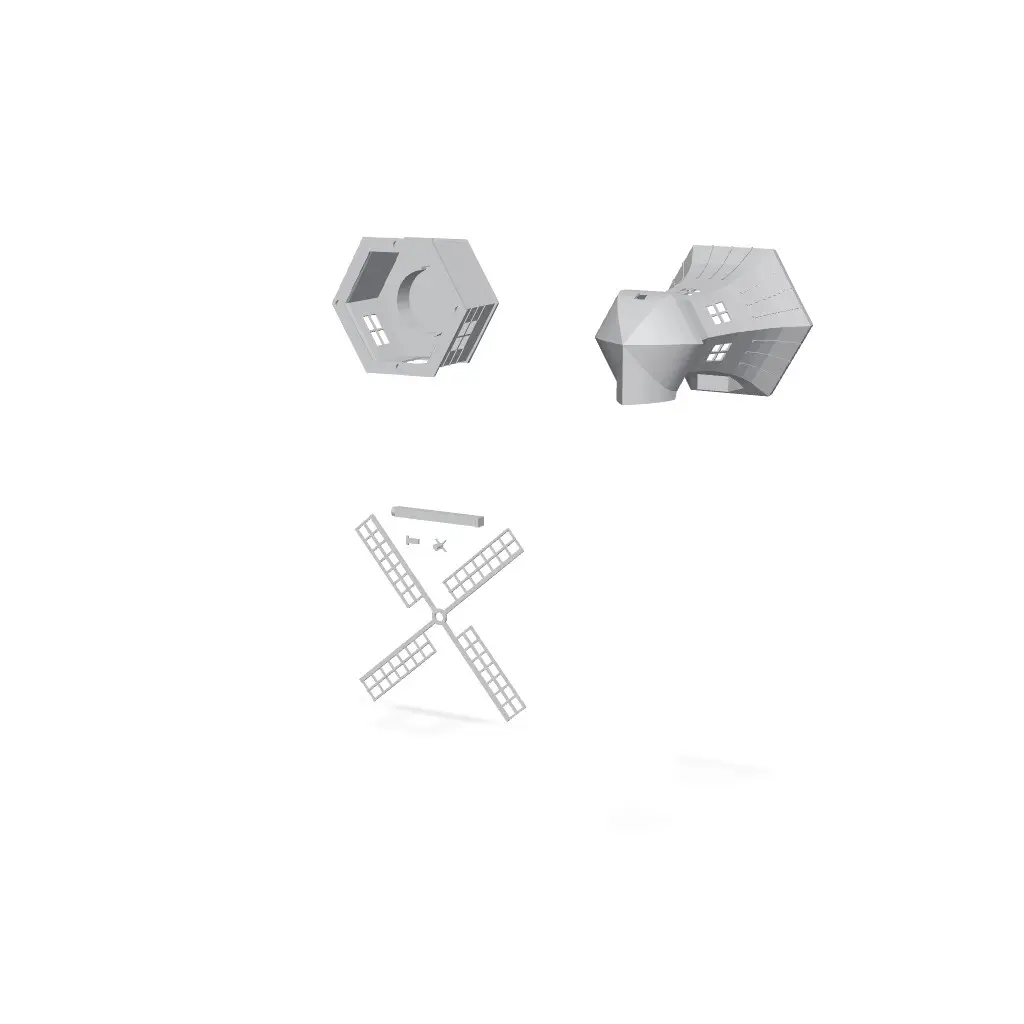 Dutch Windmill LED_Lampenset & Candle Holder — modelo 3D