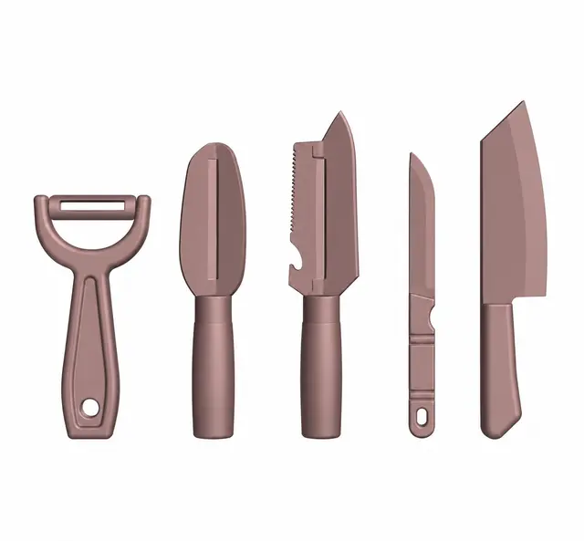 Kitchen Essentials Set 02 – Miniature Kitchen Knives & Tools | 1/12 Scale STL — modelo 3D