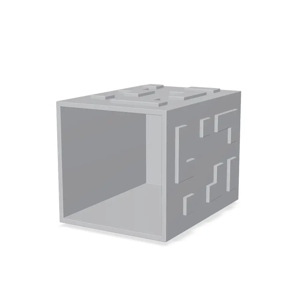 Block Puzzle Pencil Holder Desk Organizer — modelo 3D