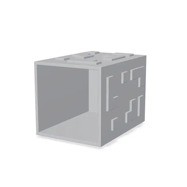 Block Puzzle Pencil Holder Desk Organizer — modelo 3D