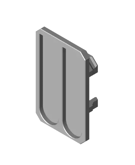 6.25 mm - Quad Snaps (DS Part A) - Medium Command Strip Mount — modelo 3D
