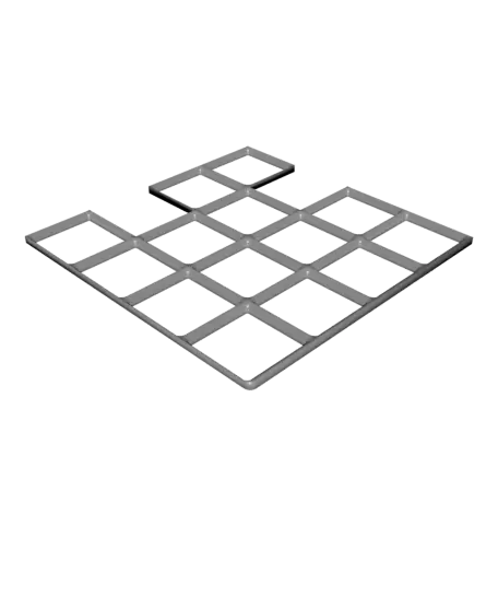 Gridfinity Ikea Alex Drawer - Light Locking Base - 10x7 Grid — modelo 3D