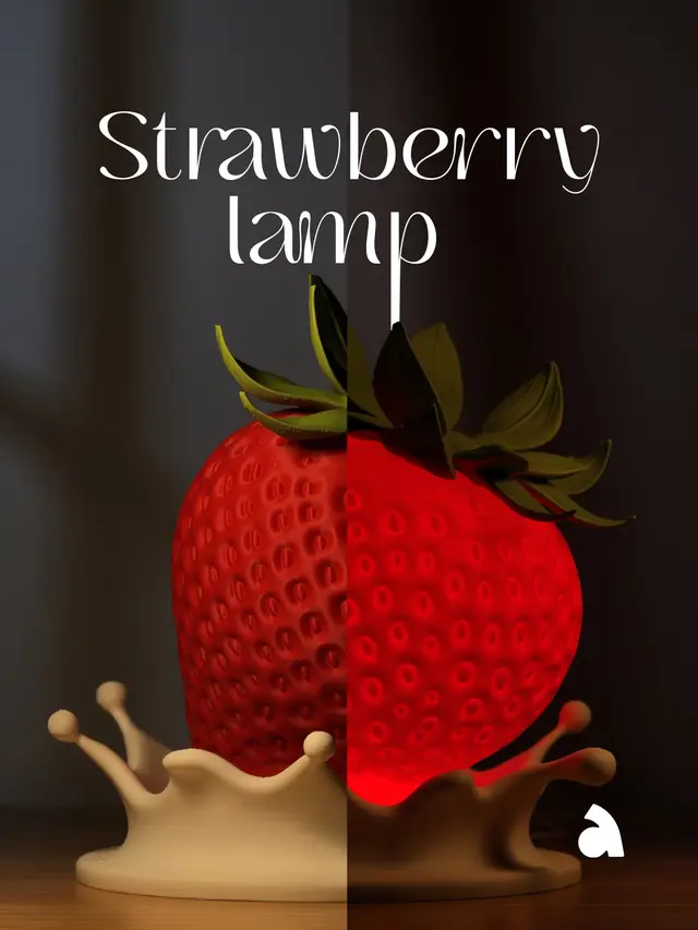Strawberry Lamp - Fruit Lamp Collection — modelo 3D