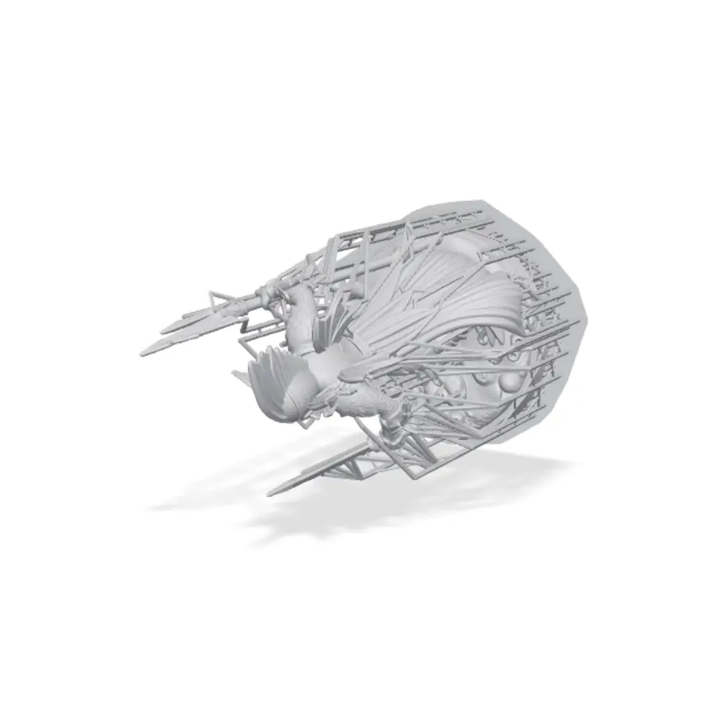 Triton Fighter Sea Elf Fantasy Miniature — modelo 3D