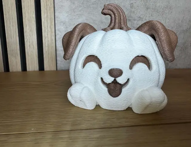 Cute Puppy Pumpkin – Halloween Decoration — modelo 3D