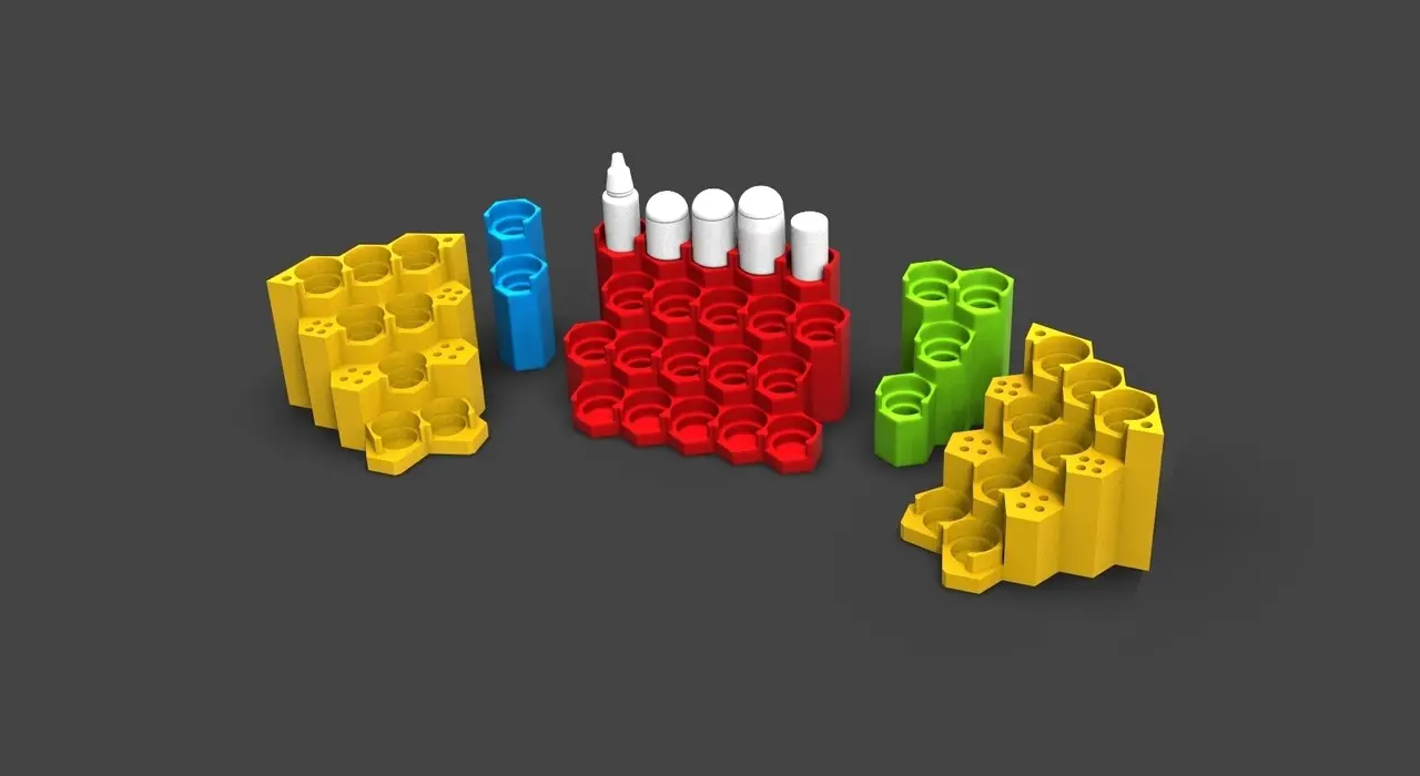 Modular Citadel/Vallejo Paint Rack — modelo 3D