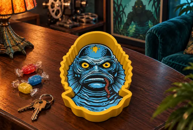Lagoon Creature Catch-All Tray – Monster Candy & Trinket Dish — modelo 3D