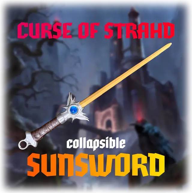 Curse of Strahd Collapsible Sunsword (STEP rebuild) — modelo 3D