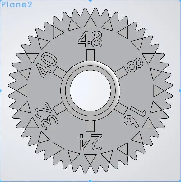 Ultratec faceting machine 48 index gear and pawl. — modelo 3D