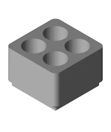 Gridfinity compatible 1x1 4xAA battery holder.stl — modelo 3D