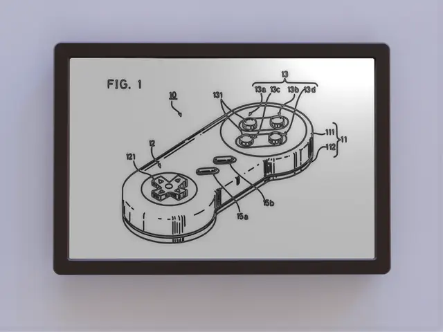 SNES Controller Patent Art — modelo 3D