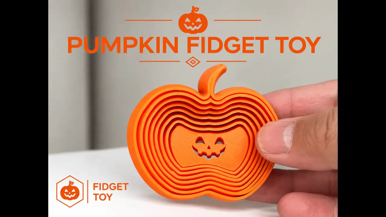 halloween pumpkin fidget toy articulated toy — modelo 3D