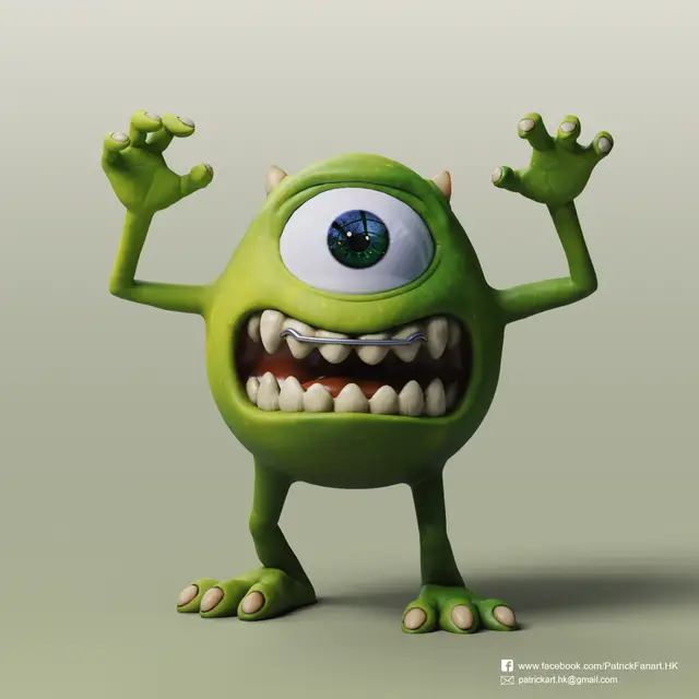 Mike Wazowski(Monsters University) — modelo 3D