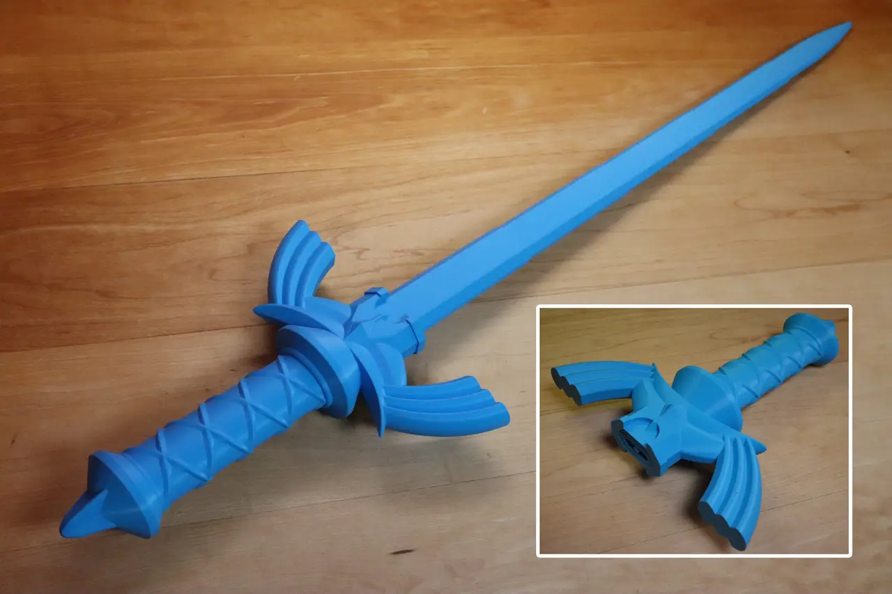 Collapsing Master Sword (Print-in-Place) — modelo 3D