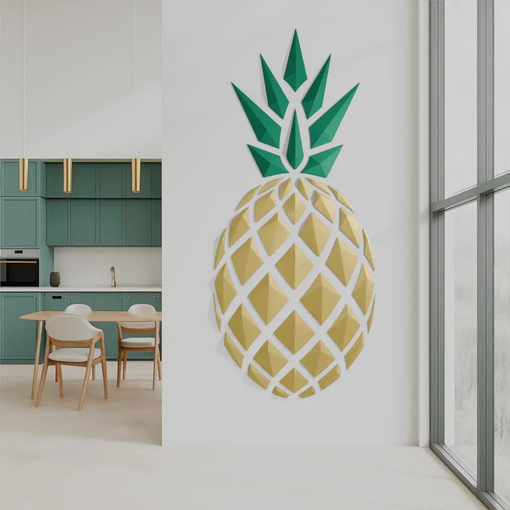 Geometric Pineapple wall design — modelo 3D