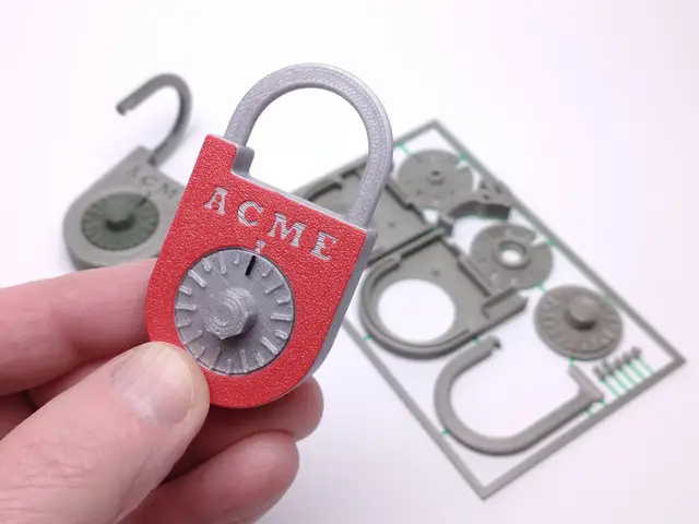 3-Digit Combination Padlock Kit Card — modelo 3D