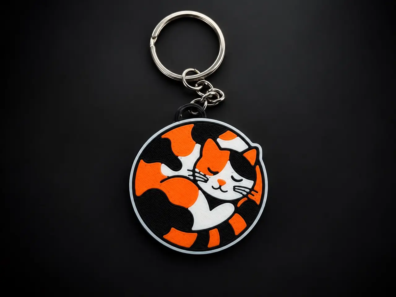 CALICO CAT KEYCHAIN — modelo 3D