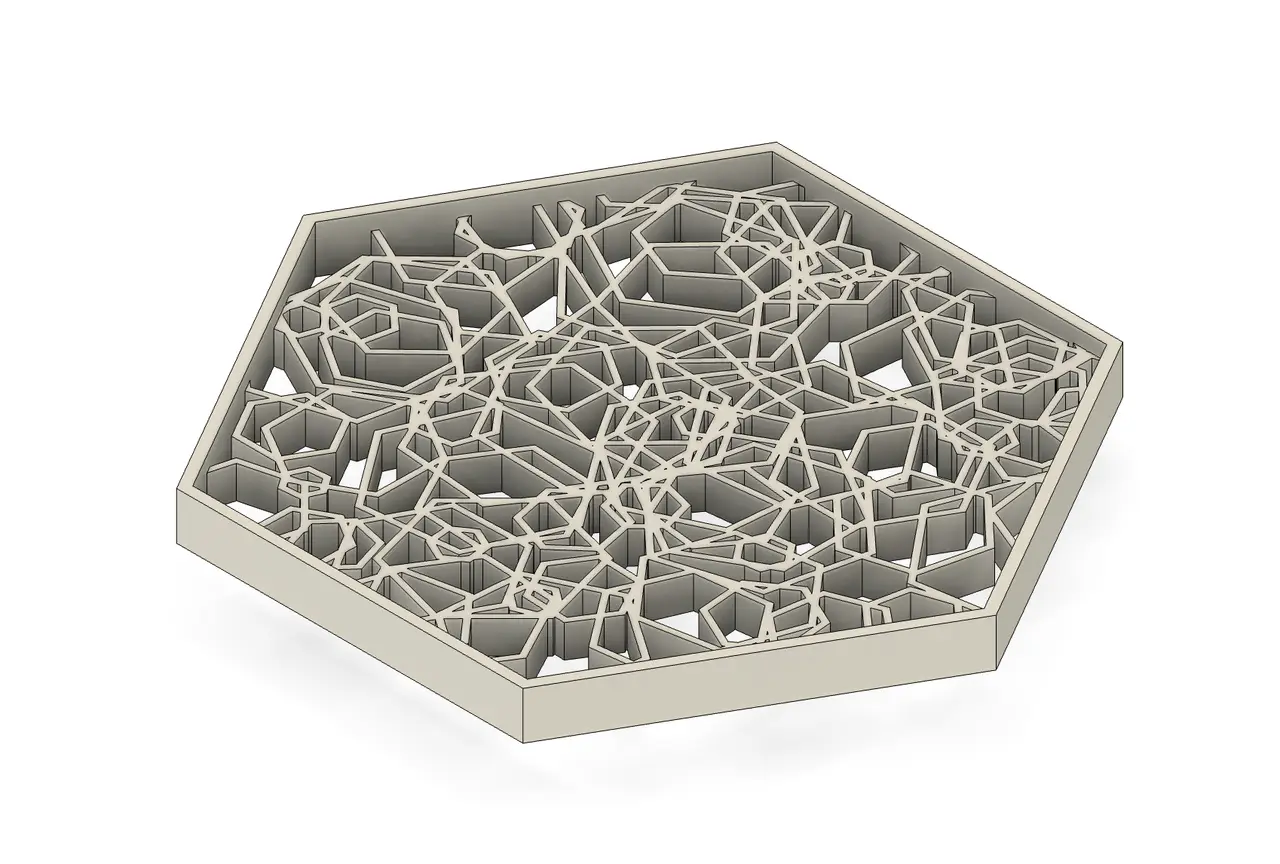 Hexagon Design Coasters — modelo 3D