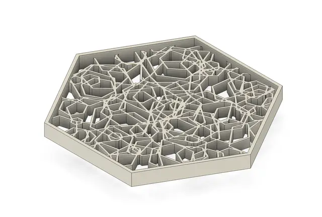 Hexagon Design Coasters — modelo 3D