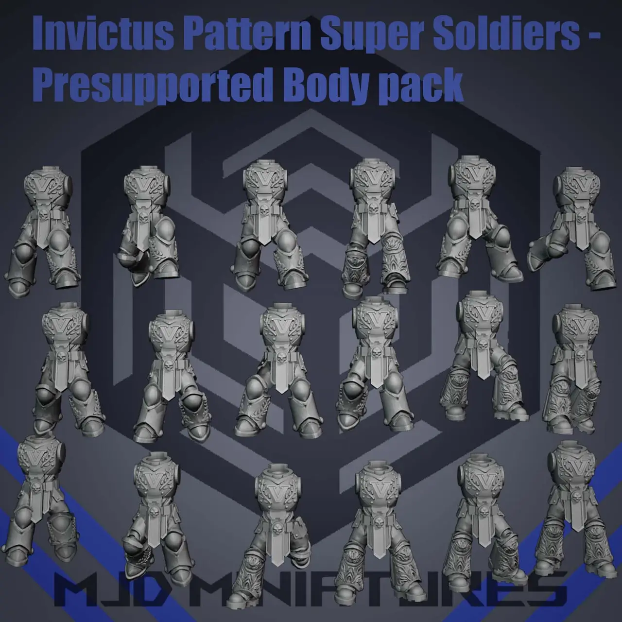 Invictus Pattern Super Soldiers - Presupported Body pack — modelo 3D