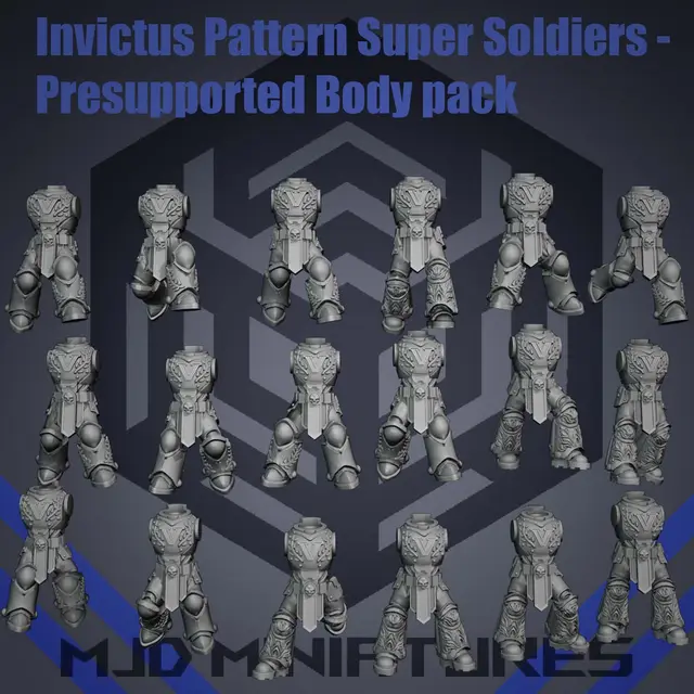 Invictus Pattern Super Soldiers - Presupported Body pack — modelo 3D