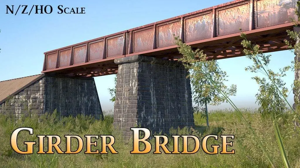 Girder Bridge - Model Railway (N/HO/Z Scale) — modelo 3D