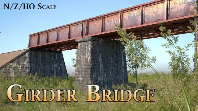 Girder Bridge - Model Railway (N/HO/Z Scale) — modelo 3D