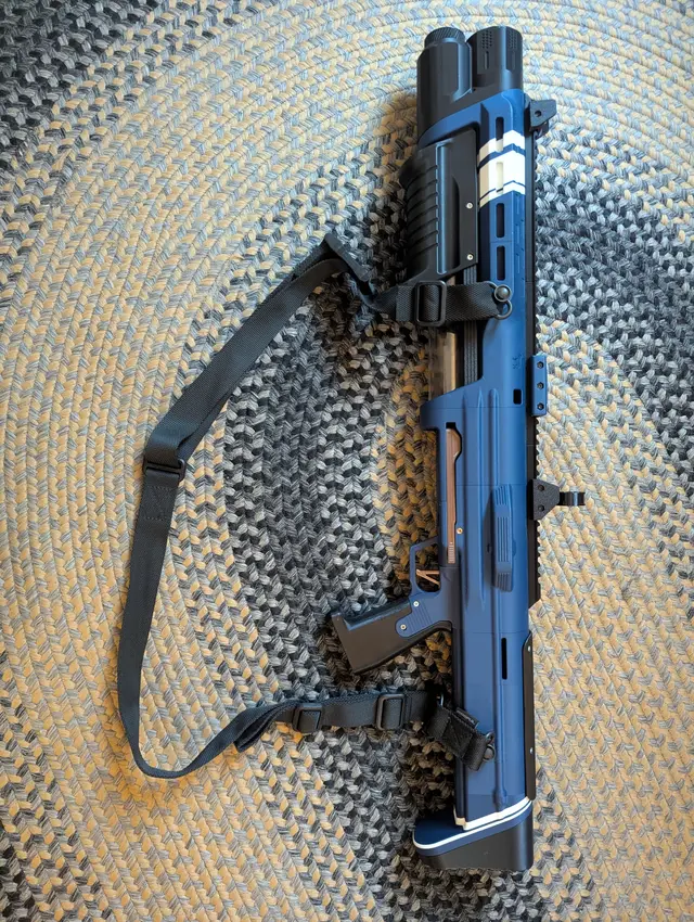 QD sling mount mod for Sillybutts Breacher and German Shepard barrel — modelo 3D