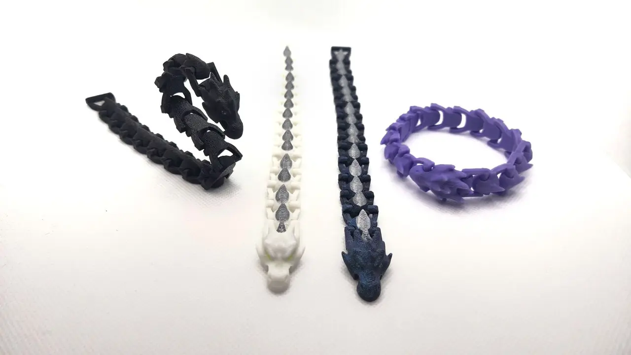 Lucky Charm Baby Flexi Dragon Bracelet — modelo 3D