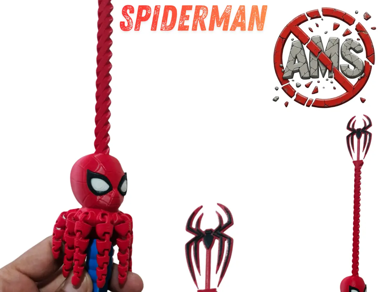 VARITA GIRATORIA SPIDERMAN NO AMS — modelo 3D