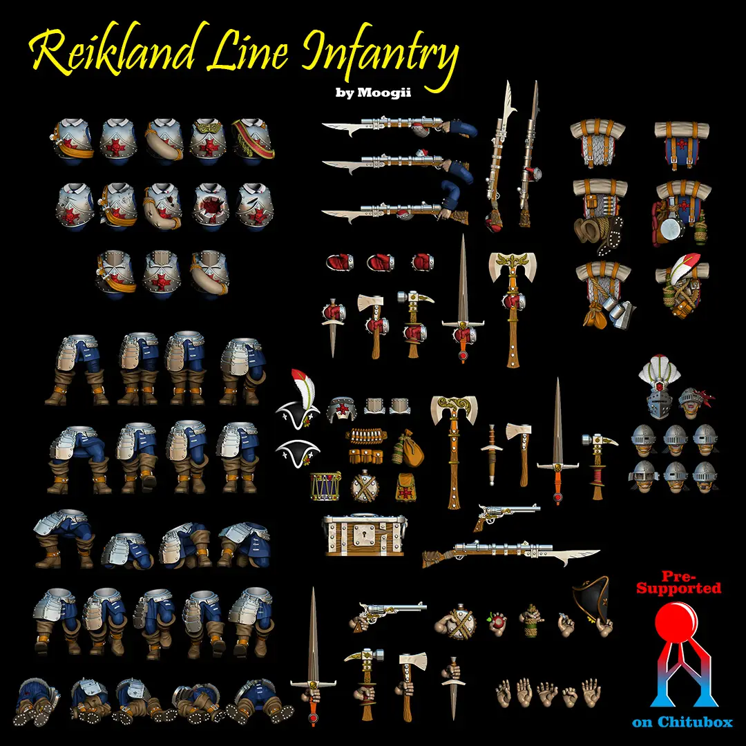 Modular Reikland Line Infantry — modelo 3D