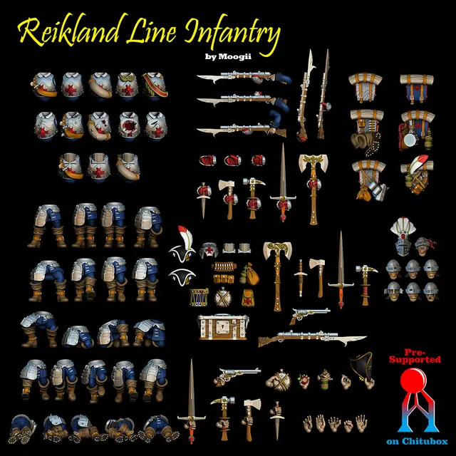 Modular Reikland Line Infantry — modelo 3D