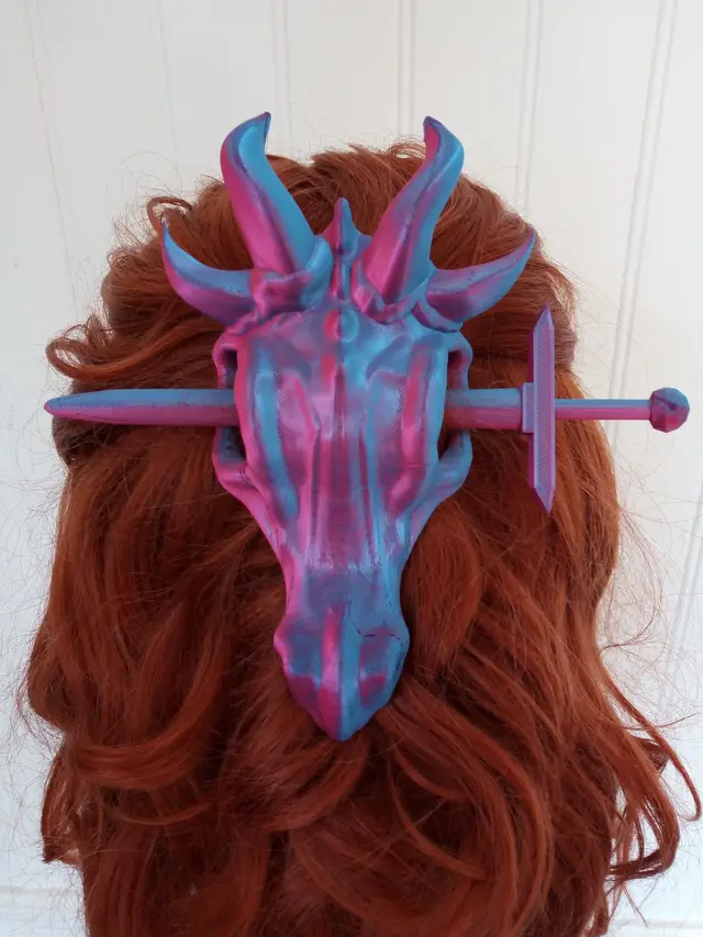 Dragon Skull Hair Pin — modelo 3D