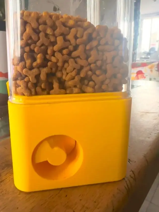 Automatic Pet Food Dispenser (3D Printed, Worm-Gear Driven Auger) — modelo 3D