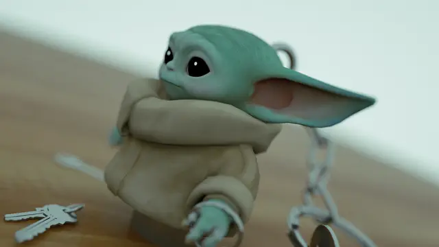 Star Wars - Baby Yoda (Grogu) Keychain — modelo 3D