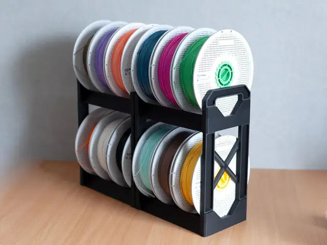 Sturdy Modular Filament Spool Rack Fully Printable — modelo 3D