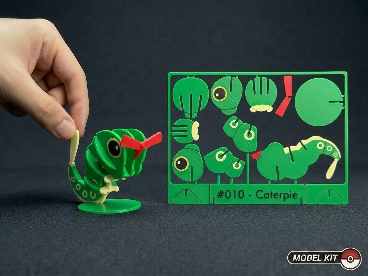Pokemon #010 - Caterpie Kit Card — modelo 3D