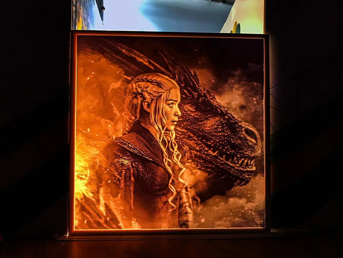 Daenerys Targaryen Lithophane — modelo 3D