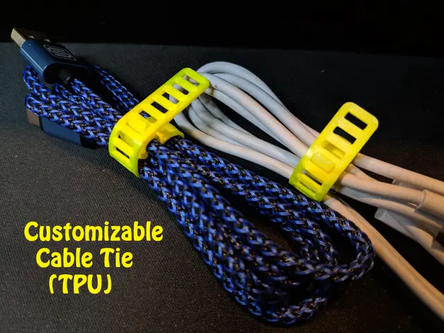 Customizable (Clip-on) Cable Tie (TPU) — modelo 3D