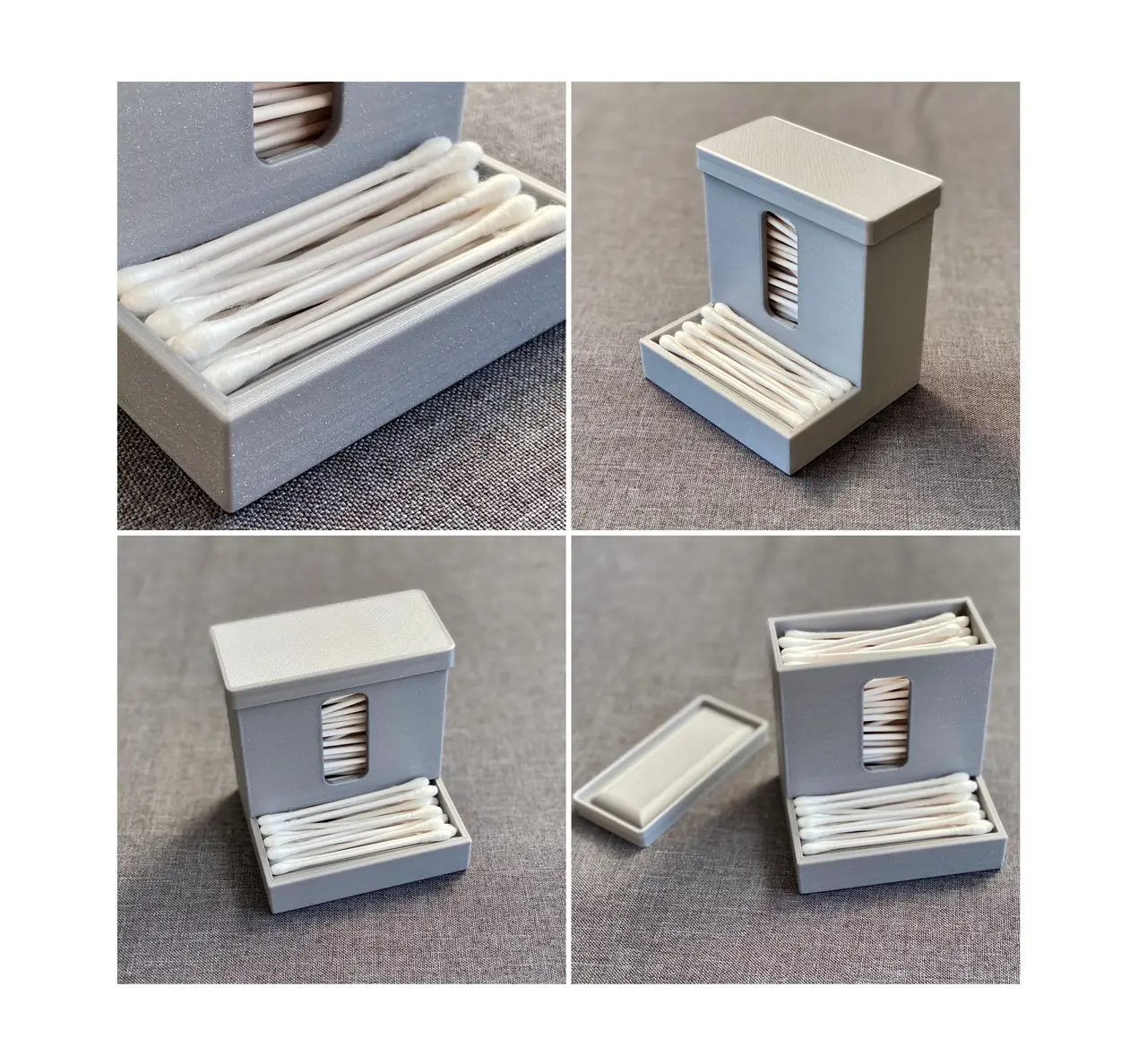 Cotton Swab Dispenser with Lid — modelo 3D